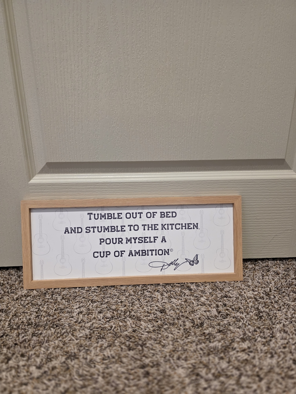 Wood Frame Inspirational Wall Sign - Natural Wood